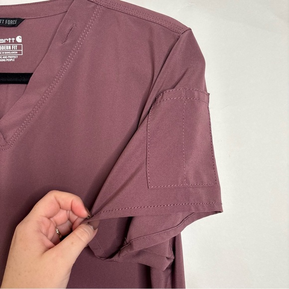 Carhartt Force Cross-Flex Modern Fit V Neck Women's Scrub Top Medium - Picture 6 of 9
